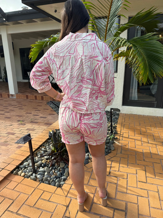 PINK SKIES LINEN SET