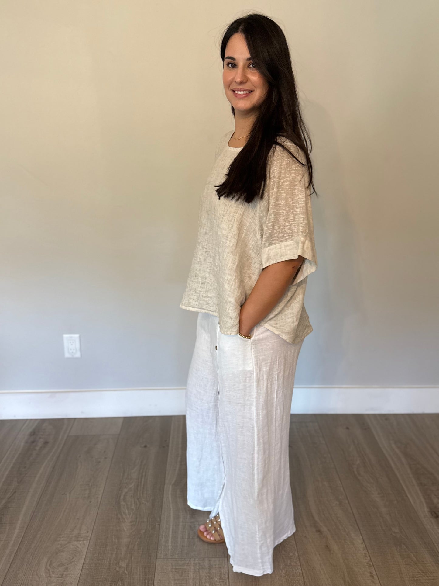 SANDBAR LINEN BLOUSE