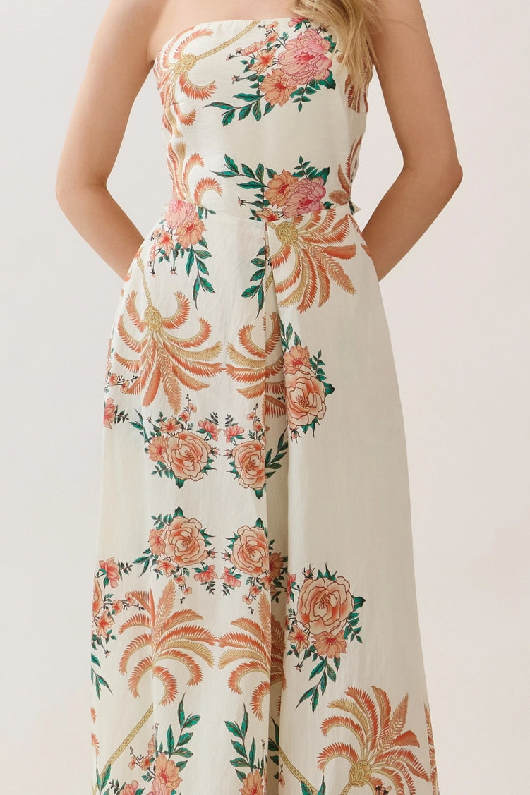 TROPICAL WHISPER PALAZZO ROMPER
