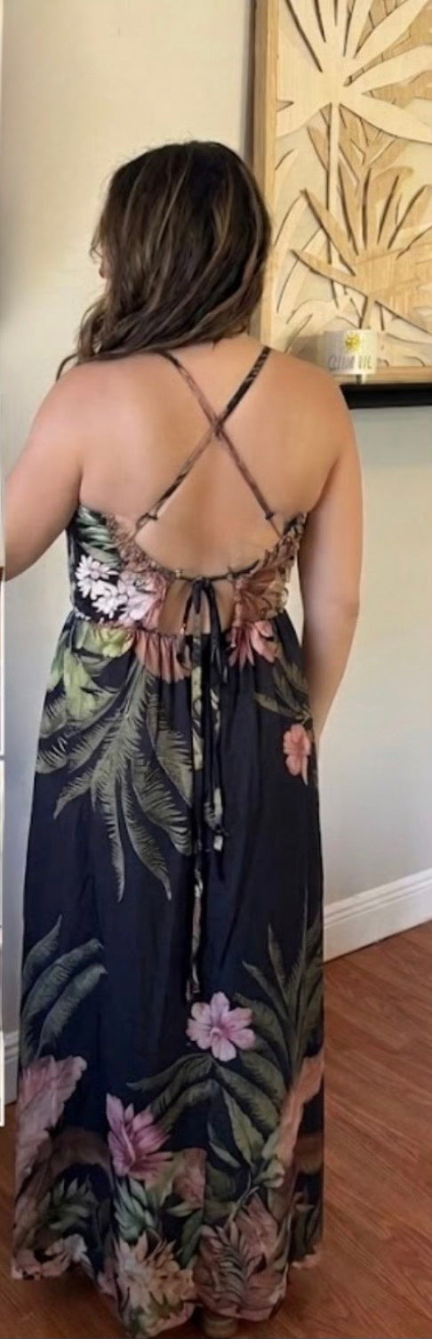 MIDNIGHT TROPIC MAXI DRESS
