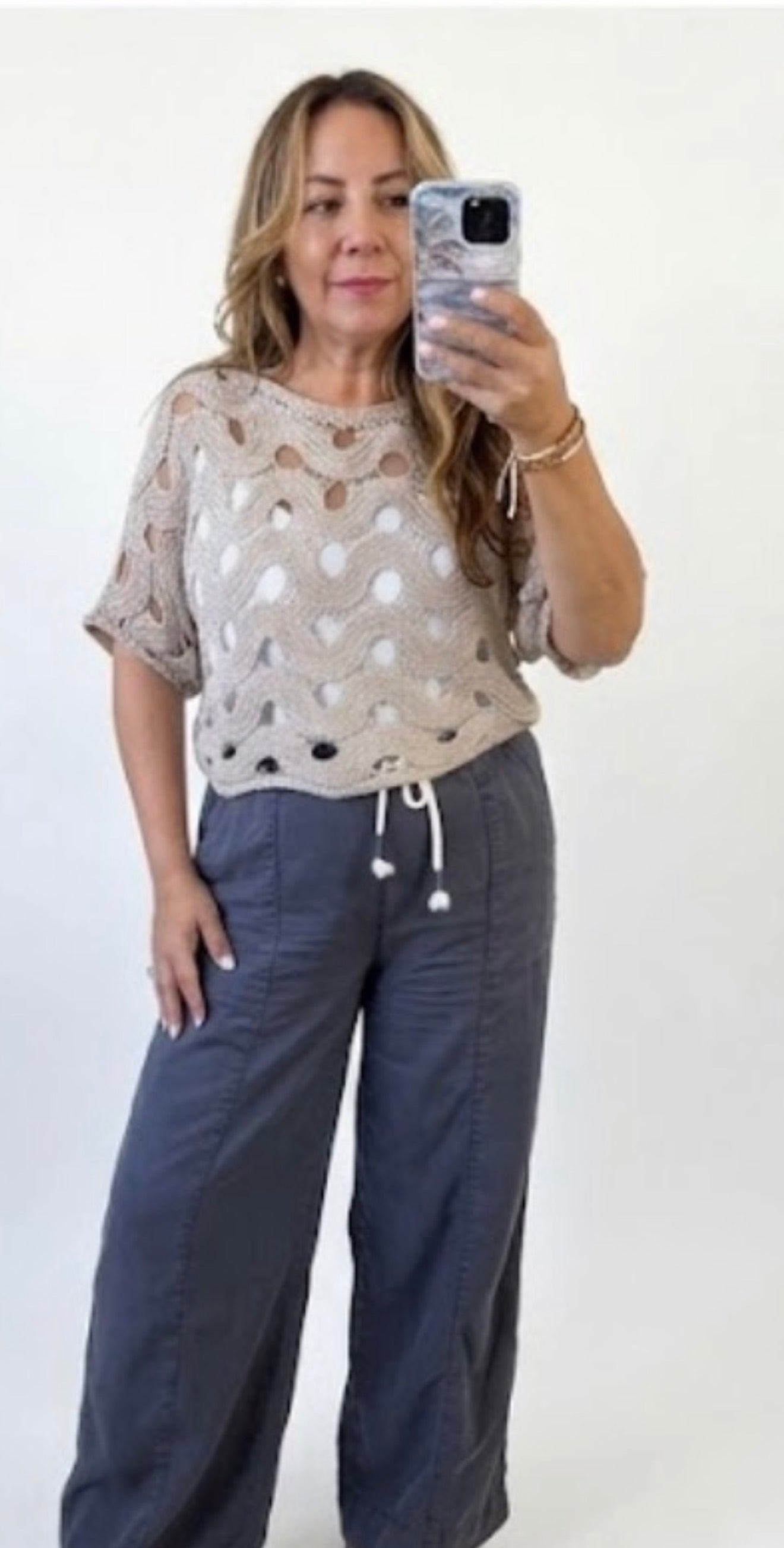 ISLAND DAYS ITALIAN CROCHET TOP