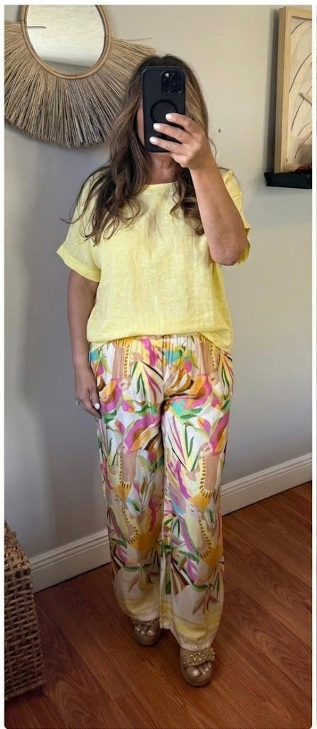 SUNSET PARADISE WIDE-LEG PANTS