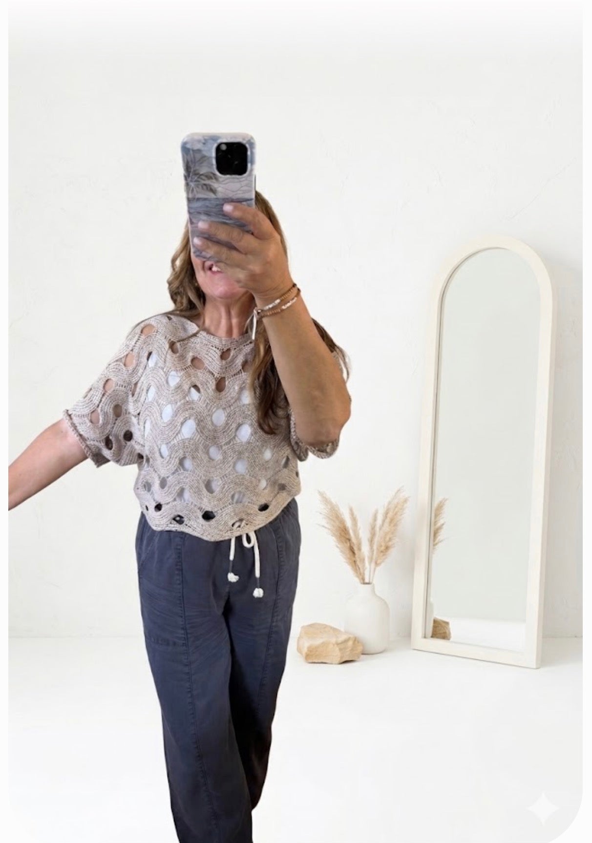 ISLAND DAYS ITALIAN CROCHET TOP