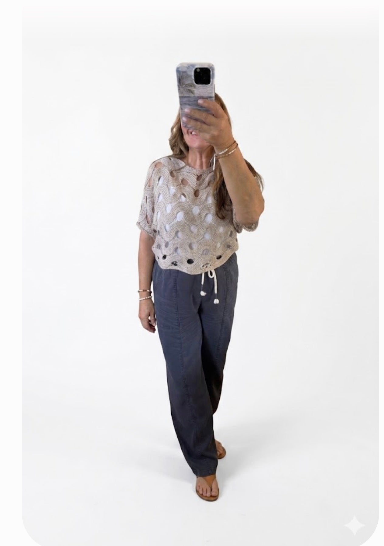 ISLAND DAYS ITALIAN CROCHET TOP