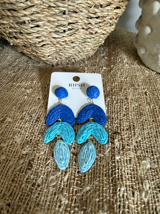 AZURE TIDE BLUE TIERED EARINGS