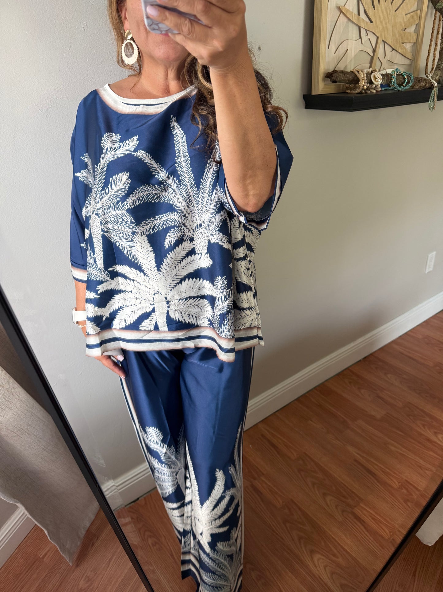 PALM OASIS ITALIAN SILK/SEDA SET