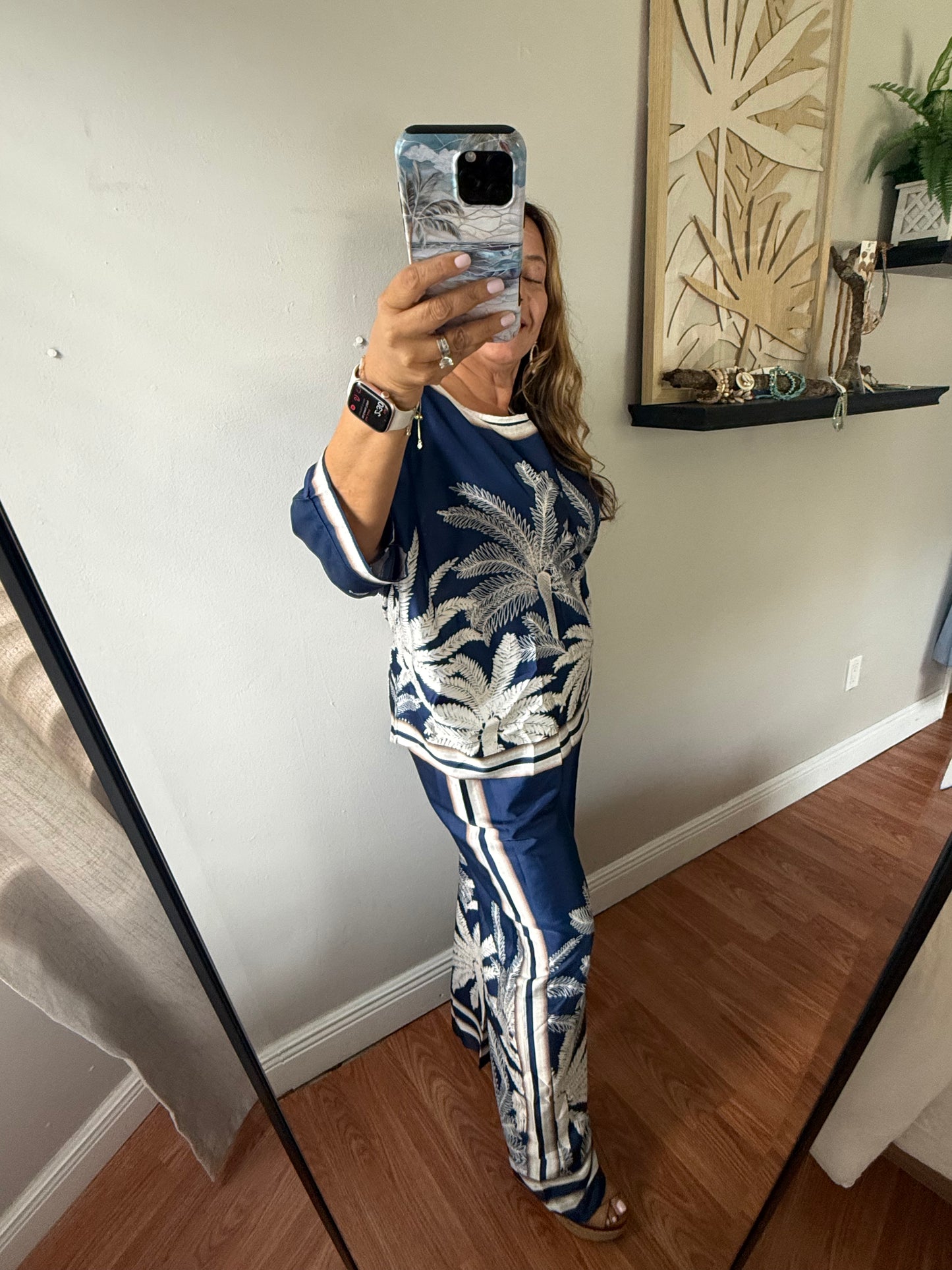 PALM OASIS ITALIAN SILK/SEDA SET