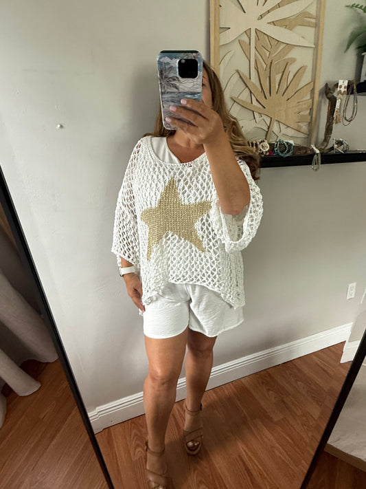 BEACH STAR ITALIAN CROCHET TOP