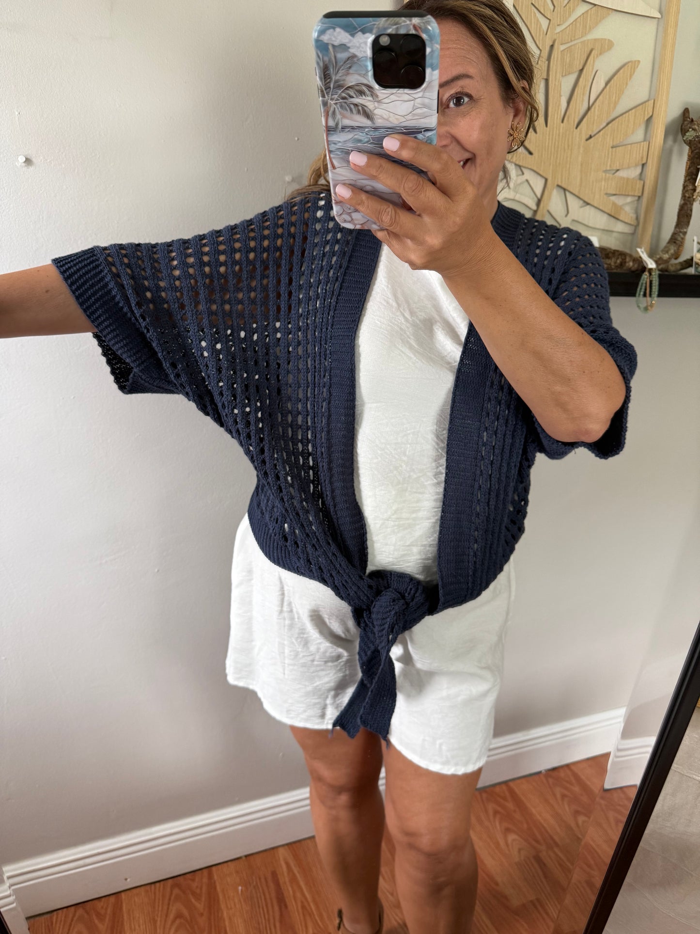 DOCKside KNOTTED CROCHET SHRUG