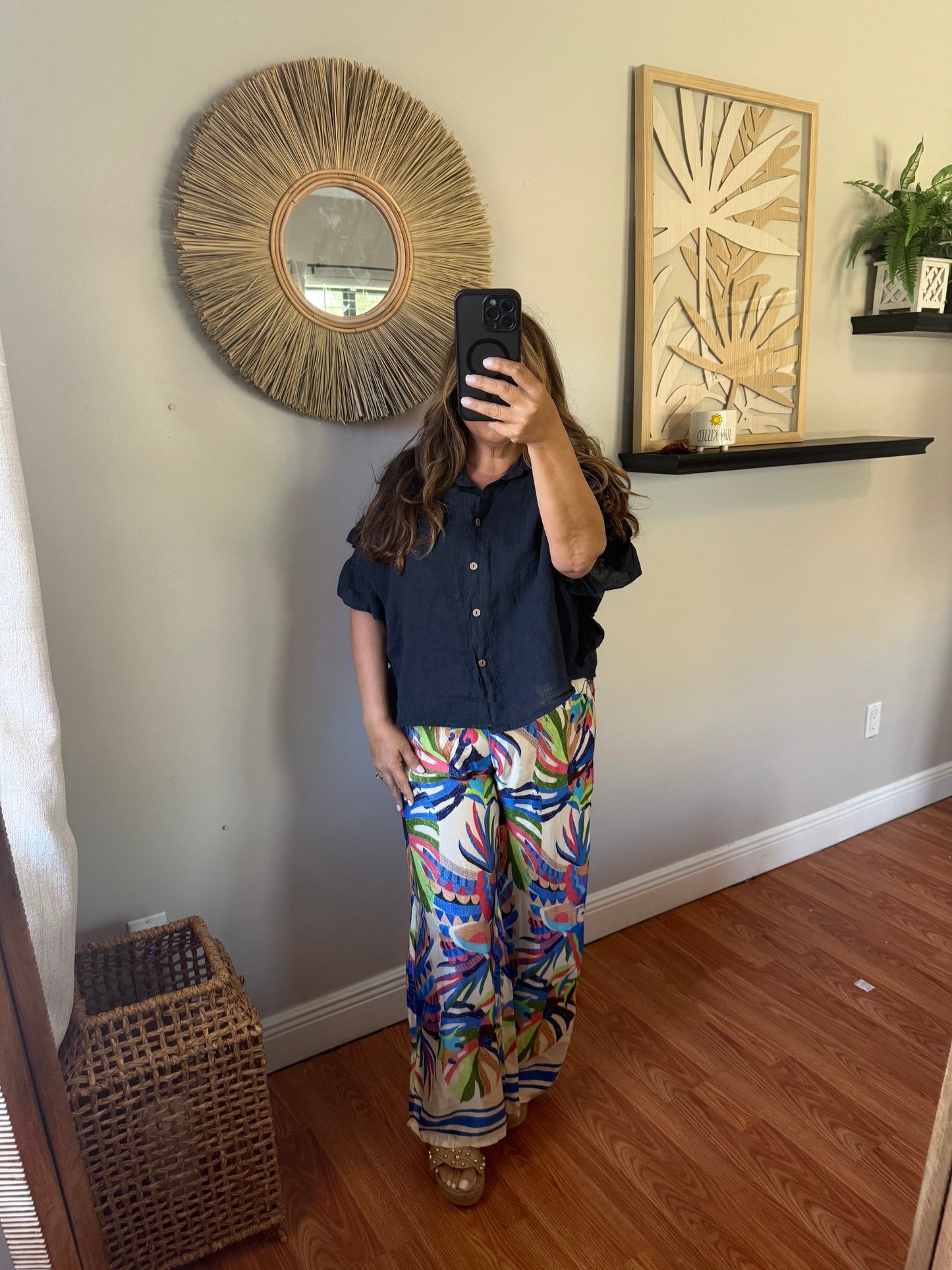 ISLAND MOSAIC WIDE LEG PANTS