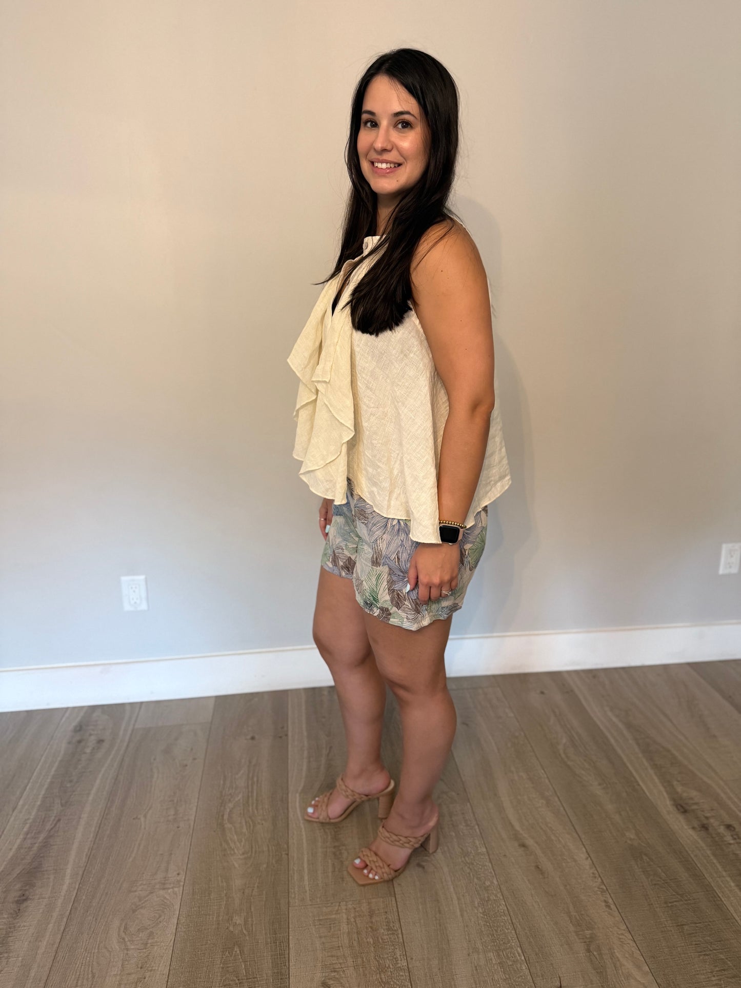 PALM WHISPER LINEN SHORTS