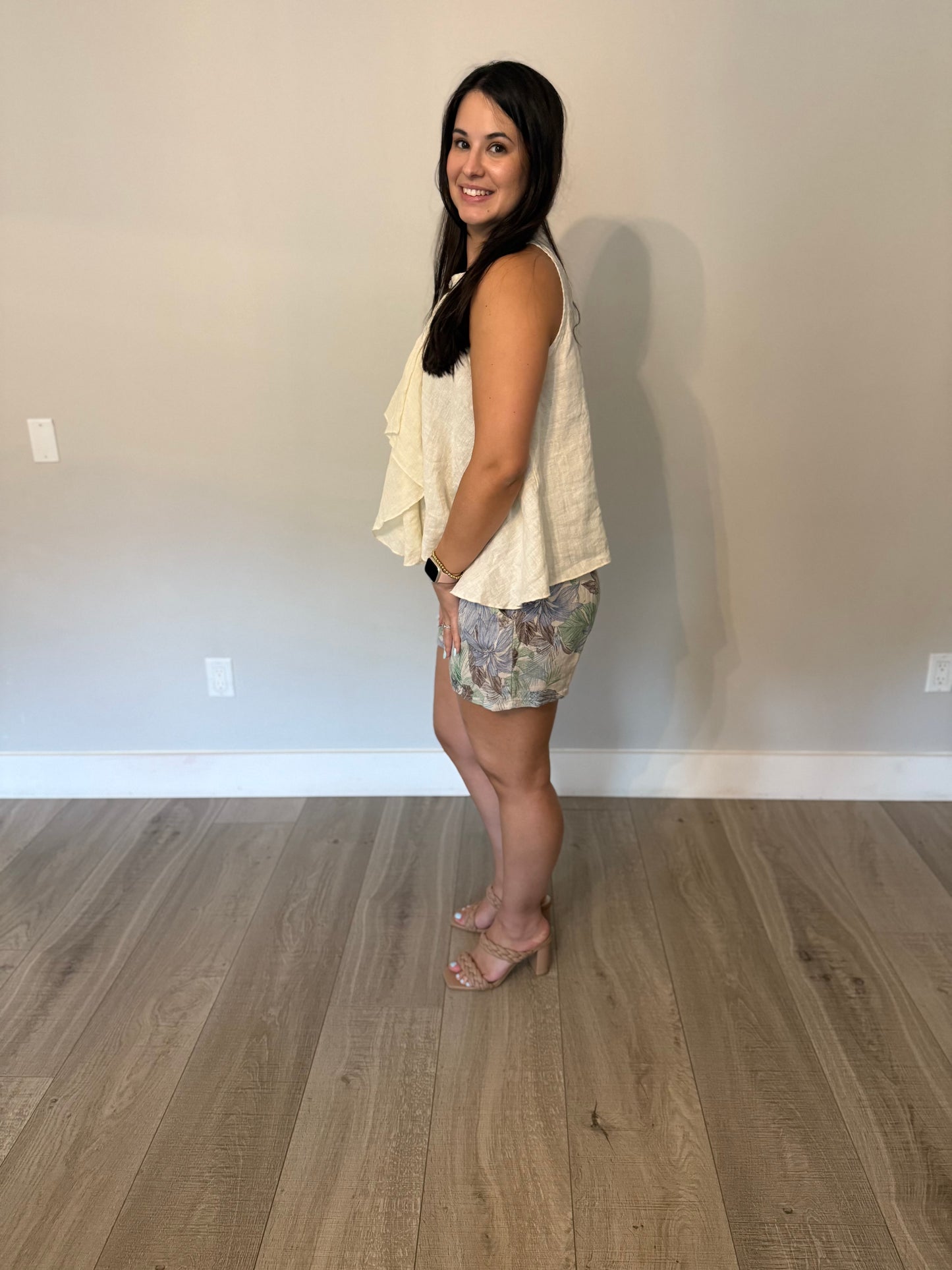 PALM WHISPER LINEN SHORTS