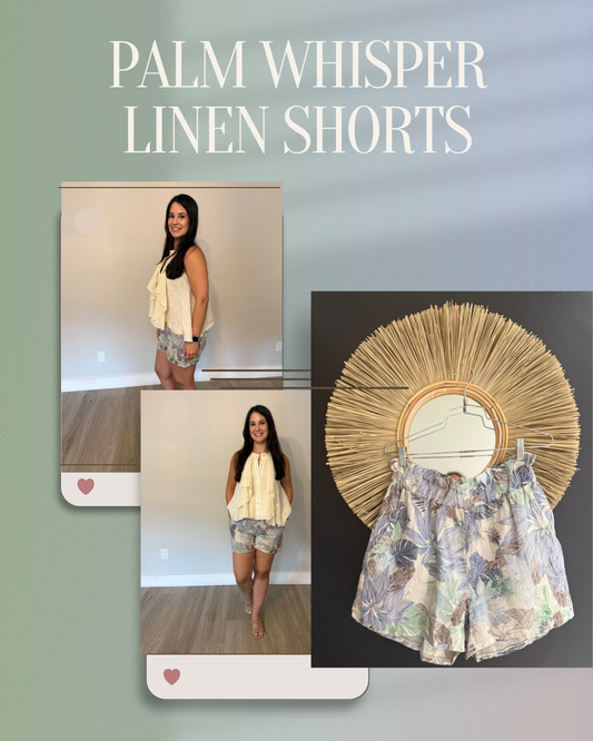 PALM WHISPER LINEN SHORTS