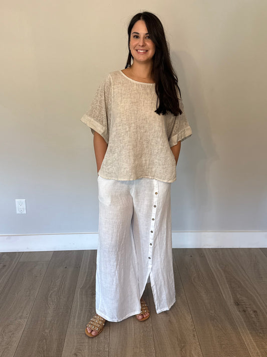 SANDBAR LINEN BLOUSE